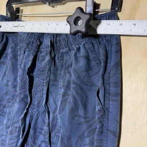 Orvis Women's‎ Jogger Pants Medium Blue Leaf Print Lyocell Elastic Waist thumbnail 4