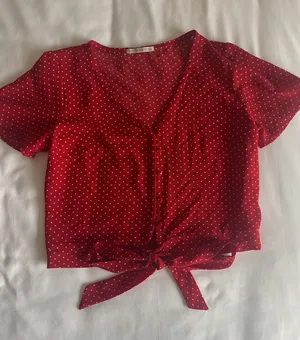 Active USA Red polka dot tie top thumbnail 1