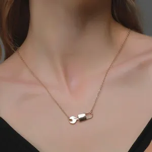 3/$30 💛 Lock and Key Necklace Gold thumbnail 1