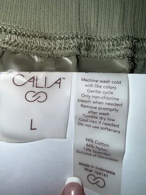 Calia Joggers Size L Olive Green Drawstring Pockets Size L thumbnail 2