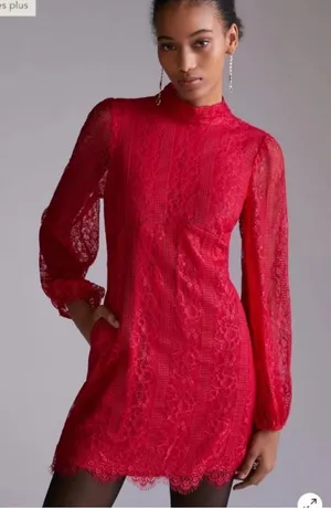 Maeve Red Open Back Mini Dress Size US 6 thumbnail 1