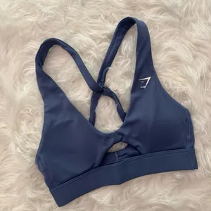 Gymshark Peek A Boo Sports Bra Worn Blue Size XS thumbnail 2