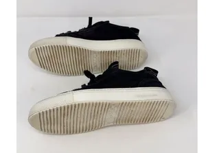 P448 Sohosocks Womens Shoes Black Suede Low Top Fashion Sneakers Italian 39 US 9 thumbnail 5