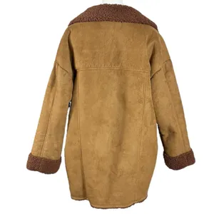 Free People Western Bohemian Retro 70s Faux Sherpa Suede Diogo Coat Size Medium thumbnail 7
