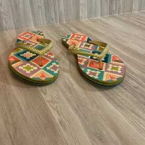 Vera‎ Bradley Flip Flops HACIENDA DIAMONDS Thong Sandals summer Sz 5 thumbnail 2