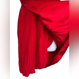 Amanda Uprichard Silk Tulip‎ Hem Adjustable Strap Cherry Red Mini Dress Sz Small thumbnail 4