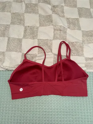 Lululemon Like a Cloud Bra Red Double Strap Bralette Light Support Womens M thumbnail 3