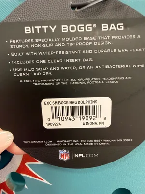 NWT BOGG NFL Miami Dolphins Bitty‎ Bag Teal EVA Tote Beach Tailgate Bag thumbnail 2