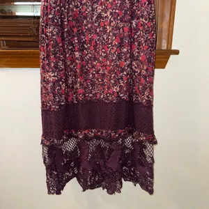 $280 EUC Farm Rio Purple Chelsea Garden Embroidered Lace Midi Tiered Dress S thumbnail 9