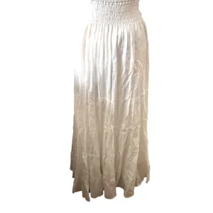 LUSANA Archie Linen Open Back Maxi Dress‎ White NWT Sz 4 thumbnail 4