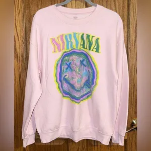 Nirvana Pink Graphic Sweatshirt thumbnail 1