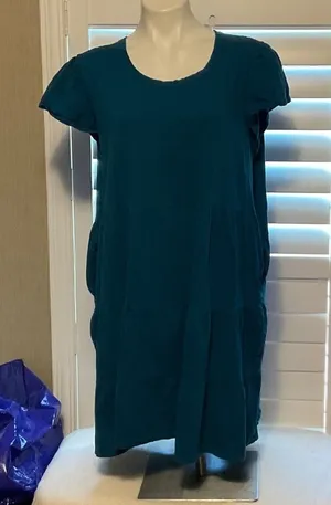 Time and Tru Teal Midi Dress thumbnail 1