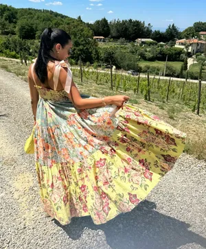 Anthropologie Yellow Dress Maxi thumbnail 1