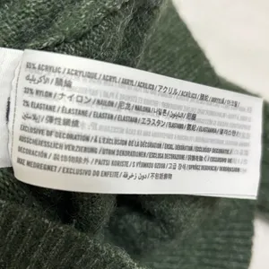 Abercrombie & Fitch‎ Sweater Green Ribbed Mock Neck Button Back Preppy Classic S thumbnail 4