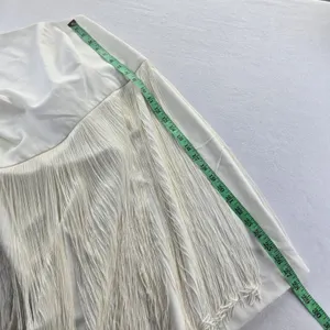 Aidan Mattox Ivory Fringe Halter Dress Party Cocktail‎ Mini Sleeveless Size 14 thumbnail 12