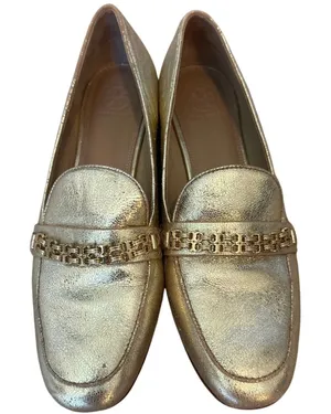 Tory Burch Gemini Link Metallic Gold Loafers‎ 9 thumbnail 1