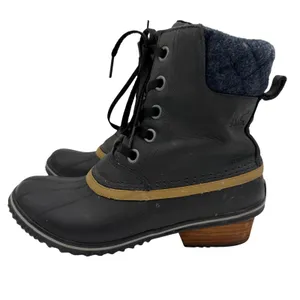 Sorel Women's Black Slimpack II Lace Waterproof Boots Size 7 thumbnail 3