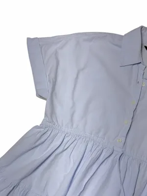 Zara Light Blue Short Sleeve Mini Dress / Long Tunic Womens XS thumbnail 2