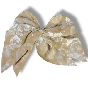 Free People Ethereal Dainty Rose Floral Twiggy Bow Barrette Neutral Tan Cream thumbnail 4