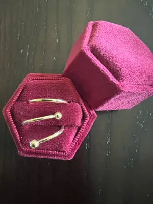 Ladies Gorgeous Golden Stackable Rings (2) Size 7 Gold thumbnail 2