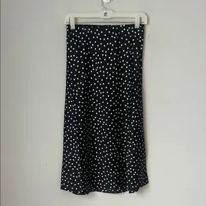 NWT The Drop Womens Black White Polka Dot Midi Skirt Size XS = thumbnail 2