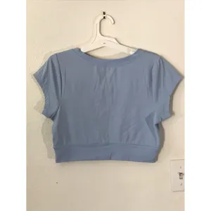 Aerie Offline by Real Me Henley light blue crop tee thumbnail 5