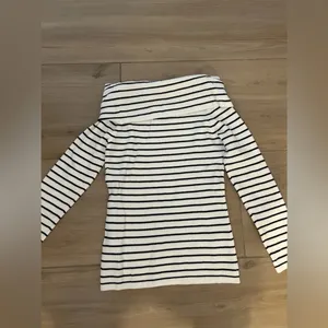 NEW Striped Off The Shoulder Sweater Fall Long Sleeve Y2k Top Winter M thumbnail 3