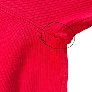 Ralph Lauren Vintage‎ Polo Jeans Co Red Mock Neck 1/4 Zip Ribbed Sweater Medium Preppy READ thumbnail 7