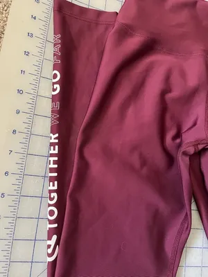 Peloton Flex Leggings in Burgundy Together We‎ Go Far Size S thumbnail 2
