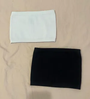 cotton on black and white tube top thumbnail 1