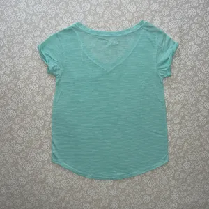 Aerie Mint Green Striped V-Neck Shirt thumbnail 3