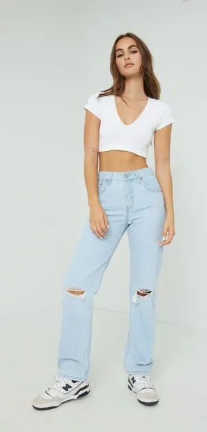 Levi's Low Pro Jeans In Charlie Won Light Wash thumbnail 1