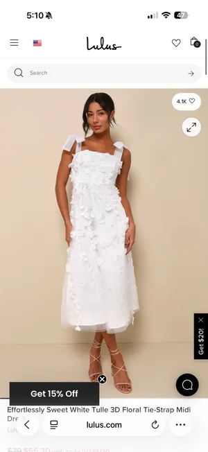 Lulus White Floral Dress thumbnail 4