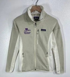 Patagonia Better Sweater‎ Performance Jacket Womens XS Oatmeal Fairhaven Runners thumbnail 1
