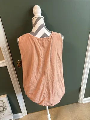 FP Beach Sleeveless V-Neck Tank Top in Dusty Peach thumbnail 3