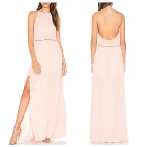Show Me Your Mumu SMYM Heather halter maxi dress in dusty blush NEW XXS thumbnail 6