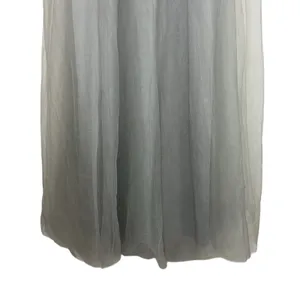 NWT Azazie Layla Gown Womens 6 Silver Tulle Lace Maxi Wedding Guest Bridesmaid thumbnail 3