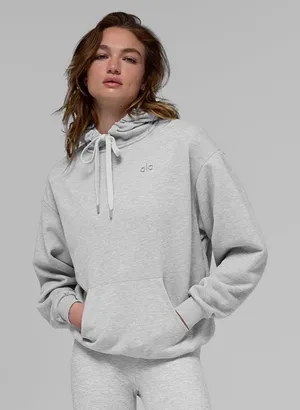 Alo Yoga Accolade Hoodie Heather Athletic Grey M thumbnail 1