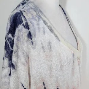 Maronie Dyed and Distressed Oversized Top Size Medium Blue thumbnail 4