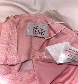 Oh Polly Embellished Strap Crop Top in Blush thumbnail 4