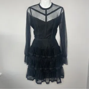 REBECCA MINKOFF Dress Womens 4 Feminine Whimsigoth Party Wedding Guest Chic thumbnail 3