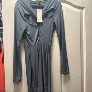 Luxe to kill grey‎ Long Sleeve Dress Blue Size 8 thumbnail 2