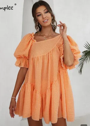 Orange Shein Dress thumbnail 1