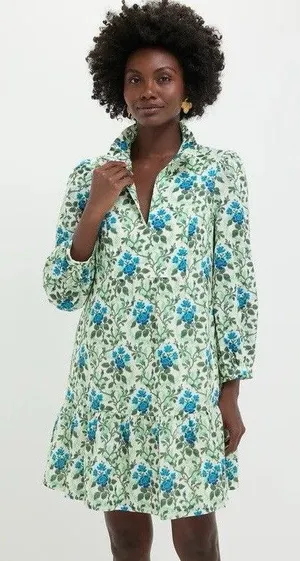 Tuckernuck Cerulean Vine Cotton Linen Palmerston Dress Women's XS New thumbnail 1