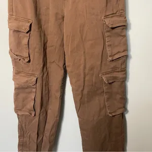 YMI Y2K High Rise‎ Brown Mocha All Day double Cargo Wide Leg Women’s Size 7 thumbnail 4