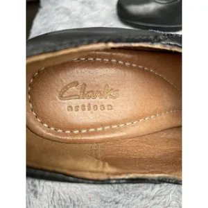 Clarks Artisan Sz 5.5 Platform Pumps Black Leather Laces Academia Preppy Witchy thumbnail 8