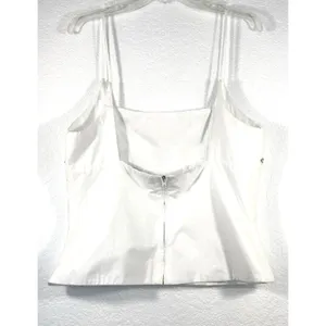 ZARA White Embellished Cami Top XL Rhinestone Beaded Floral Tank NWOT Capsule thumbnail 4