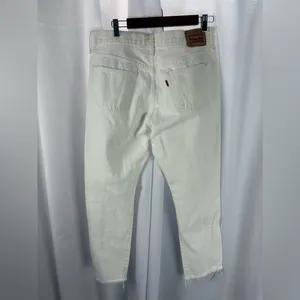 Levi’s‎ 501 White Distressed Button Fly Jeans Size 32 EUC thumbnail 5