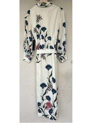 Tuckernuck Belle Bouquet Cotton Linen Therese Puff Sleeve Dress S Belted Garden thumbnail 8