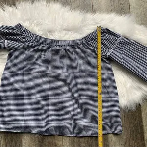 Abercrombie & Fitch Off the Shoulder Gingham Top thumbnail 6